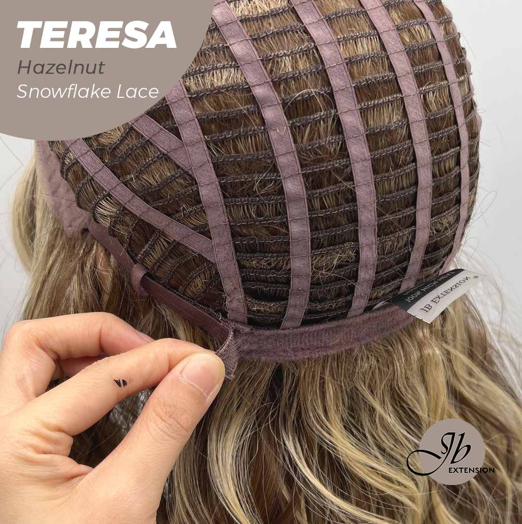 JBEXTENSION 18 Inches Hazelnut Pre-Cut Snowflake Lace Frontlace Glueless Wig TERESA HAZELNUT【PERMATEASE】【BENDY EAR TABS】- S/M