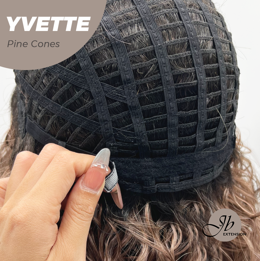 [FINAL SALE] JBEXTENSION 14 Inches Extra Curly Pine Cones Wig Women Fashion Full Machine Wig YVETTE PINE CONES【PLUS PERMATEASE】【BENDY EAR TABS】