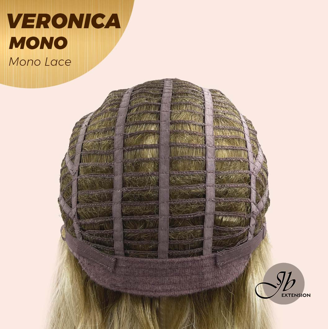 JBEXTENSION VERONICA MONO Monofilament Handmade Wig 6X5 Full Monofilament Hand Tied Top Wig 12 Inches Blonde Wave Mono Lace Wig With Anti-slip Silicone Strips Glueless Wig VERONICA MONO【BENDY EAR TABS】