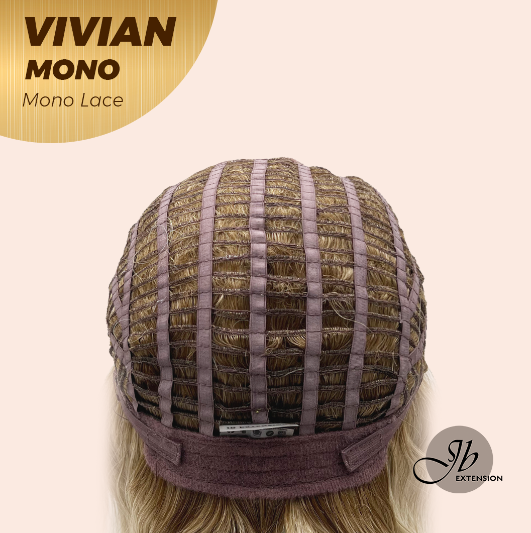 [FINAL SALE] JBEXTENSION VIVIAN MONO Monofilament Handmade Wig 6X5 Full Monofilament Hand Tied Top Wig 12 Inches Blonde Wave Mono Lace Wig With Anti-slip Silicone Strips Glueless Wig VIVIAN MONO【BENDY EAR TABS】