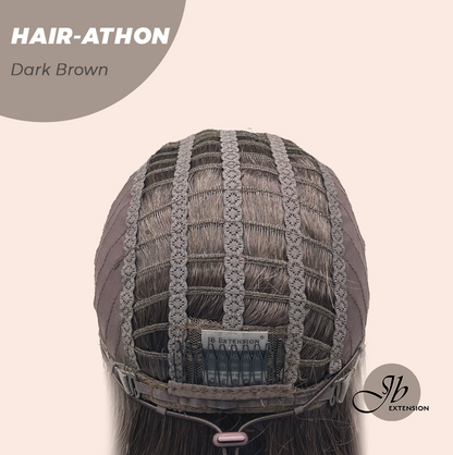 JBEXTENSION 18 Inches Curly Dark Brown Headband Wig HAIR-ATHON - DARK BROWN