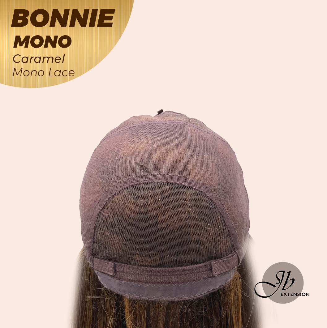 JBEXTENSION BONNIE MONO Full Monofilament Handmade Full Lace Full Hand Tied Wig 12 Inches Caramel Mono Lace Handmade Futura Fiber Glueless Wig BONNIE MONO CARAMEL【BENDY EAR TABS】