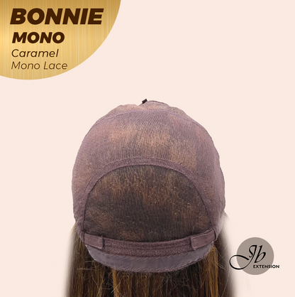 JBEXTENSION BONNIE MONO Full Monofilament Handmade Full Lace Full Hand Tied Wig 12 Inches Caramel Mono Lace Handmade Futura Fiber Glueless Wig BONNIE MONO CARAMEL【BENDY EAR TABS】