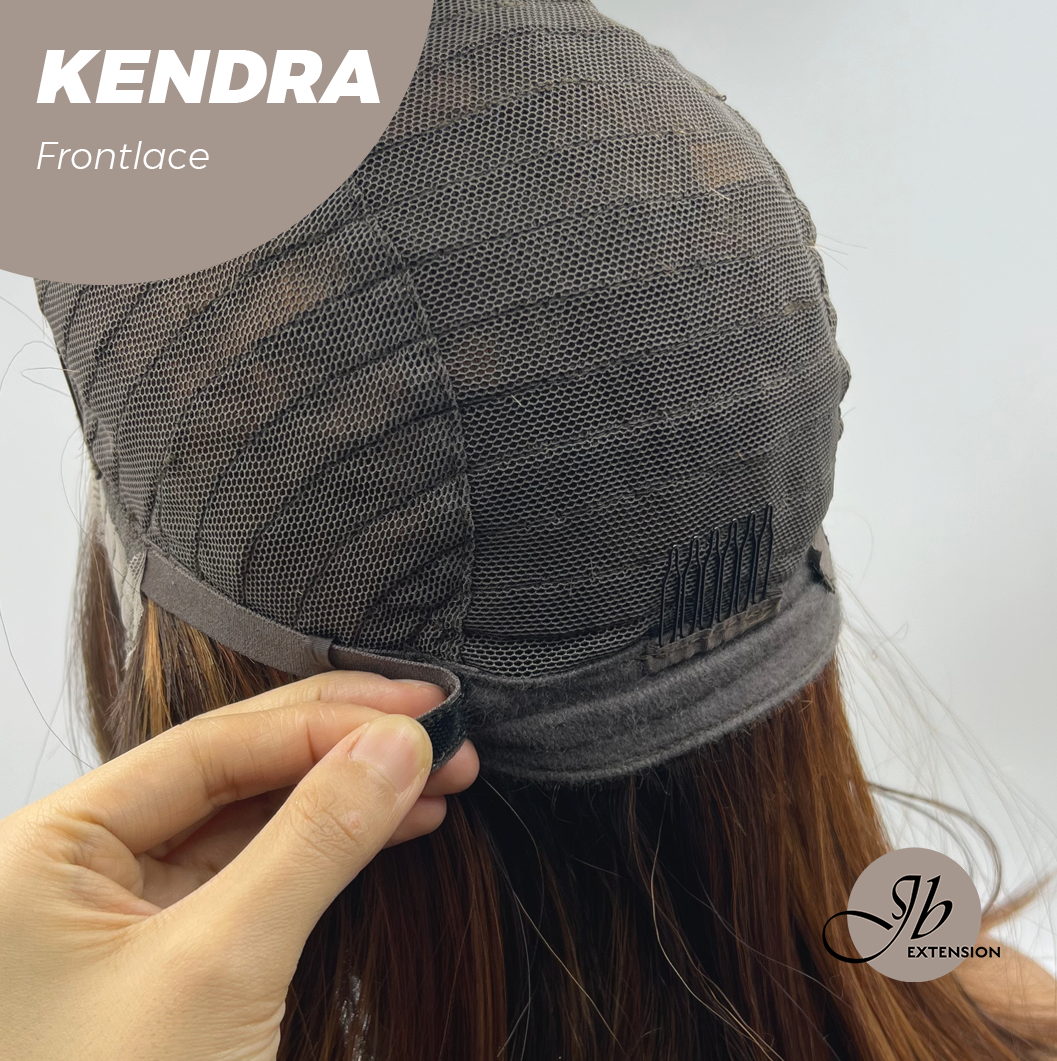 [FINAL SALE] JBEXTENSION 16 Inches Auburn Highlight Pre-Cut Frontlace Glueless Wig KENDRA