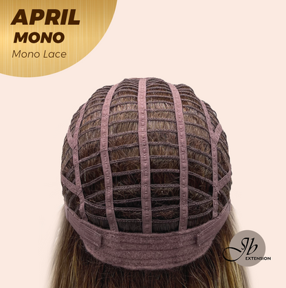 JBEXTENSION APRIL MONO Monofilament Handmade Wig 6X5 Full Monofilament Hand Tied Top Wig 18 Inches Hazelnut Mono Lace Wig With Anti-slip Silicone Strips Glueless Wig APRIL MONO HAZELNUT【BENDY EAR TABS】