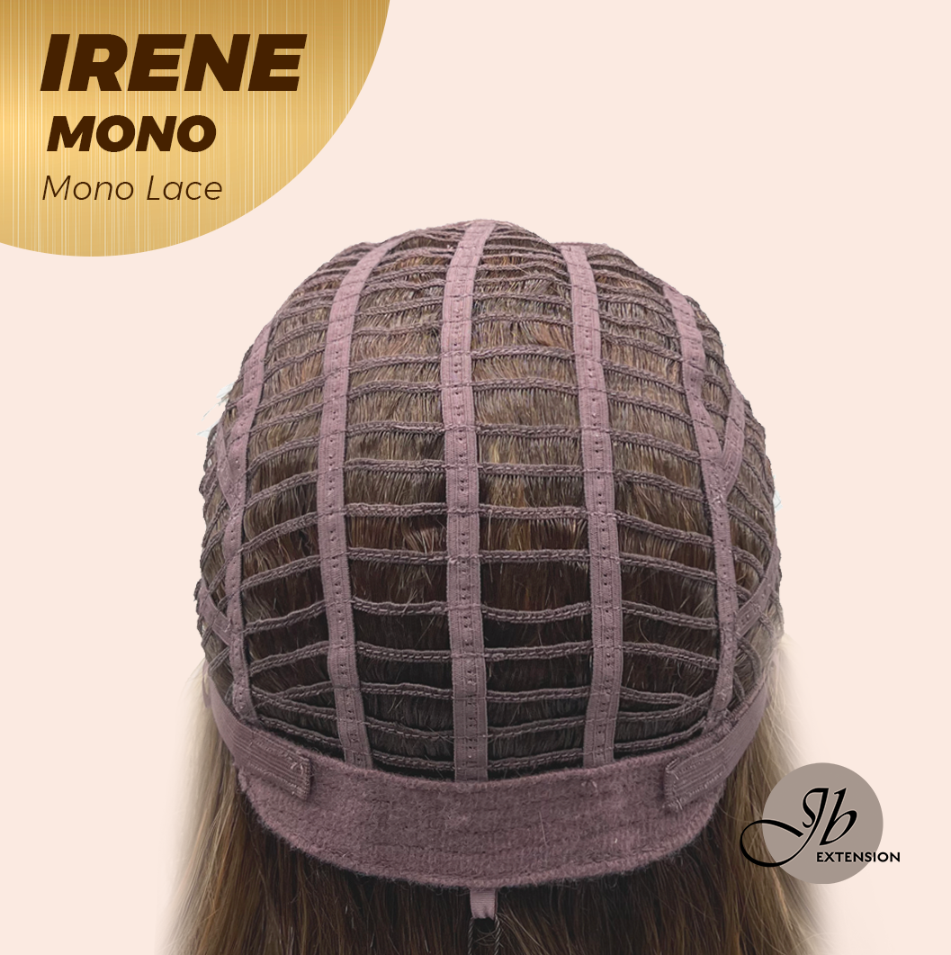 JBEXTENSION IRENE MONO Monofilament Handmade Wig 6X5 Full Monofilament Hand Tied Top Wig 19 Inches Caramel Blonde Highlight Curly Mono Lace Wig With Anti-slip Silicone Strips Glueless Wig IRENE MONO【BENDY EAR TABS】