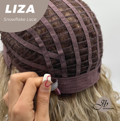 [PRE-ORDER] JBEXTENSION 19 Inches Deep Curly Blonde Pre-Cut Snowflake Lace Frontlace Glueless Wig LIZA SNOWFLAKE【PERMATEASE】【BENDY EAR TABS】