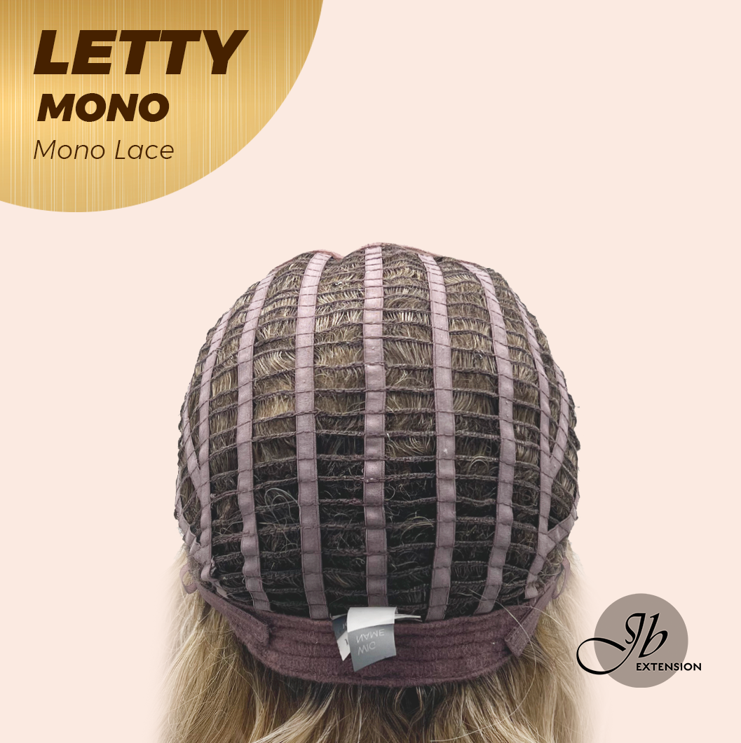 [FINAL SALE] JBEXTENSION LETTY MONO Monofilament Handmade Wig 6X5 Full Monofilament Hand Tied Top Wig 12 Inches Dark Blonde Curly Mono Lace Wig With Anti-slip Silicone Strips Glueless Wig LETTY MONO【BENDY EAR TABS】