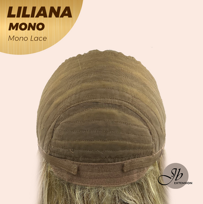 [FINAL SALE] JBEXTENSION LILIANA MONO Full Monofilament Handmade Full Lace Full Hand Tied Wig 18 Inches Honey Blonde Mono Lace Handmade Futura Fiber Wig Glueless Wig LILIANA MONO【BENDY EAR TABS】