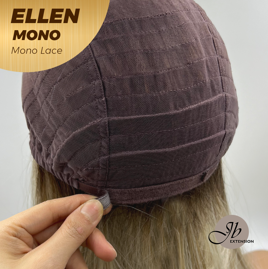 HOT OF SEASON -  ELLEN MONO Full Monofilament Handmade Full Lace Full Hand Tied Wig 12 Inches Blonde Mono Lace Handmade Futura Fiber Wig Glueless Wig ELLEN MONO【BENDY EAR TABS】