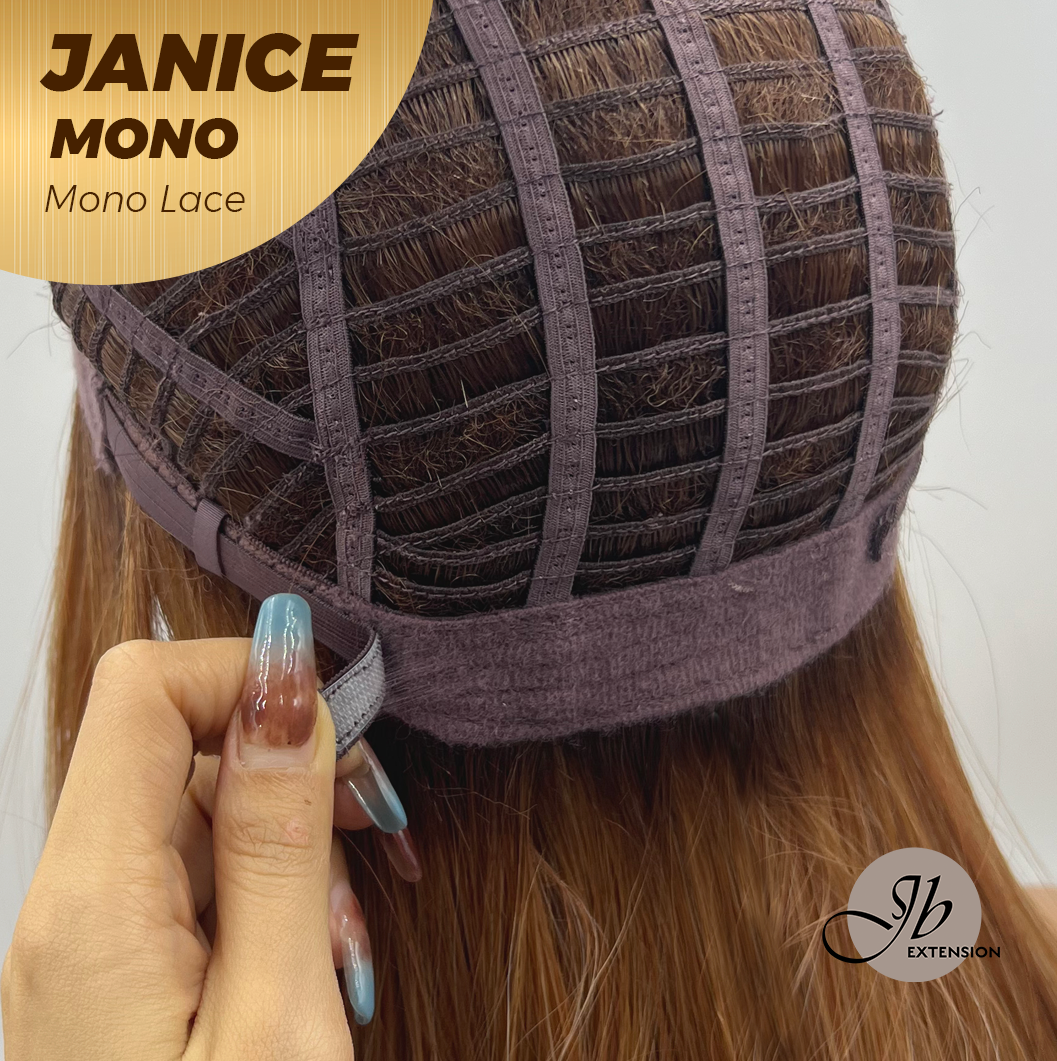 [PRE-ORDER] JBEXTENSION JANICE MONO Monofilament Handmade Wig 6X5 Full Monofilament Hand Tied Top Wig 20 Inches Copper Mono Lace Wig With Anti-slip Silicone Strips Glueless Wig JANICE MONO【BENDY EAR TABS】