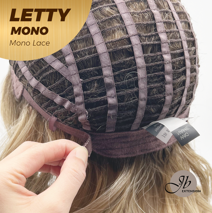 [FINAL SALE] JBEXTENSION LETTY MONO Monofilament Handmade Wig 6X5 Full Monofilament Hand Tied Top Wig 12 Inches Dark Blonde Curly Mono Lace Wig With Anti-slip Silicone Strips Glueless Wig LETTY MONO【BENDY EAR TABS】