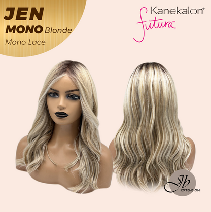 JBEXTENSION JEN MONO Monofilament Handmade Wig 6X5 Full Monofilament Hand Tied Top Wig 18 Inches Blonde Mono Lace Wig With Anti-slip Silicone Strips Glueless Wig JEN MONO BLONDE【BENDY EAR TABS】