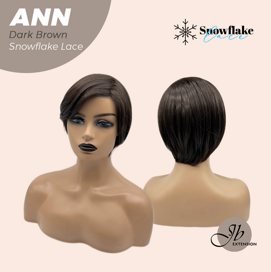 [FINAL SALE] JBEXTENSION 10 Inches Dark Brown Pre-Cut Side Part Snowflake Lace Frontlace Glueless Wig ANN DARK BROWN【BENDY EAR TABS】