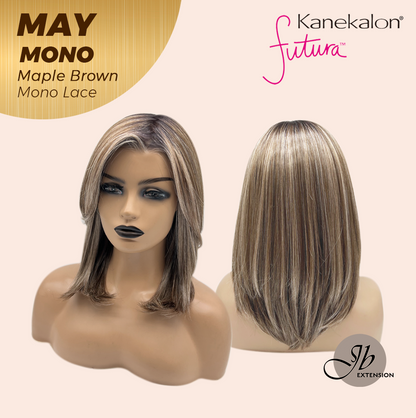 [PRE-ORDER] JBEXTENSION MAY MONO Monofilament Handmade Wig 6X5 Full Monofilament Hand Tied Top Wig 14 Inches Maple Brown Mono Lace Wig with Anti-slip Silicone Strips Glueless Wig MAY MONO - MAPLE BROWN【BENDY EAR TABS】