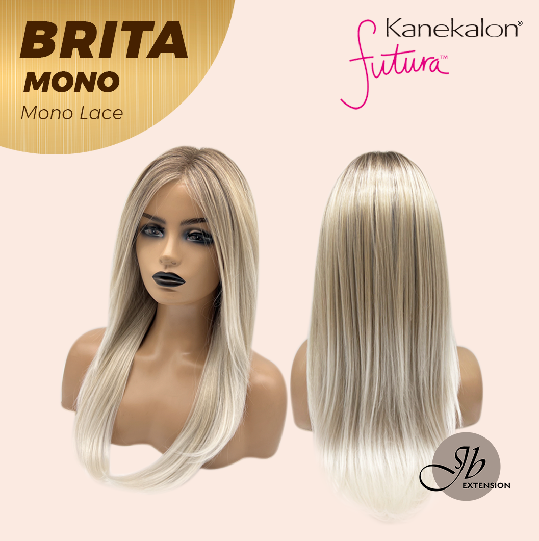 JBEXTENSION BRITA MONO Monofilament Handmade Wig 6X5 Full Monofilament Hand Tied Top Wig 22 Inches Light Blonde Mono Lace Wig Glueless Wig BRITA MONO - LIGHT BLONDE【BENDY EAR TABS】