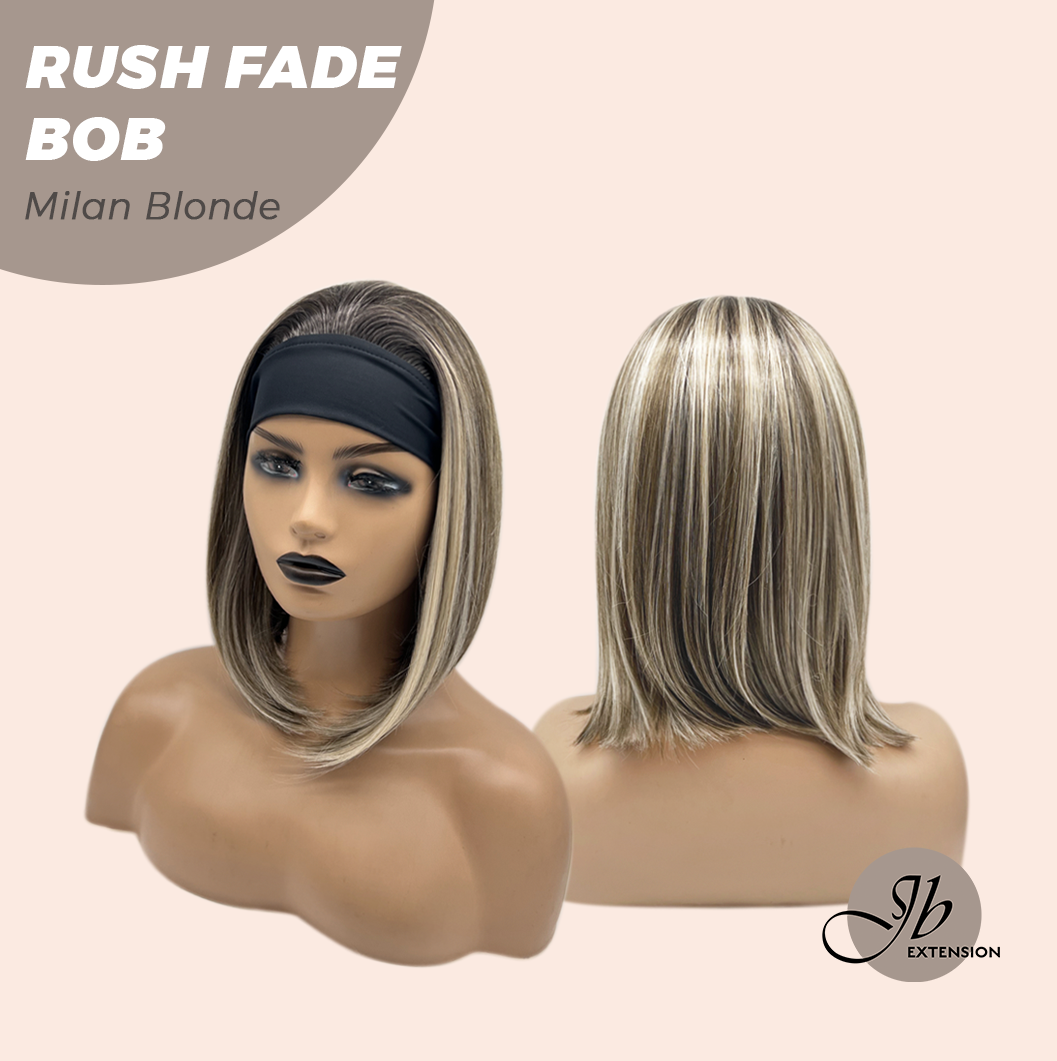 JBEXTENSION 12 Inches Short Hair Milan Blonde Headband Wig RUSH FADE BOB - MILAN BLONDE