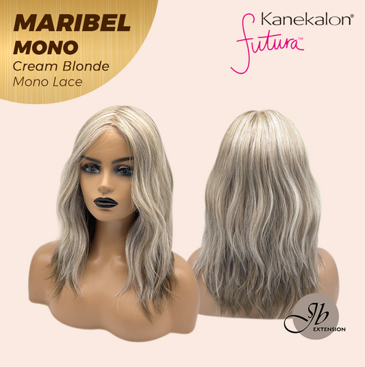 JBEXTENSION MARIBEL MONO CREAM BLONDE Monofilament Handmade Wig 6X5 Full Monofilament Hand Tied Top Wig 16 Inches Cream Blonde Wave Mono Lace Wig With Anti-slip Silicone Strips Glueless Wig MARIBEL MONO CREAM BLONDE【BENDY EAR TABS】