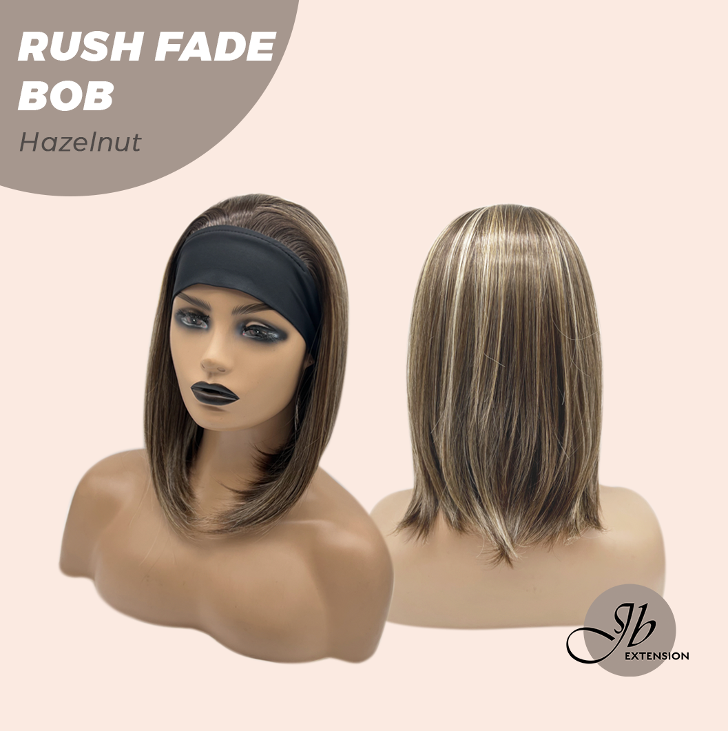 JBEXTENSION 12 Inches Short Hair Hazelnut Headband Wig RUSH FADE BOB - HAZELNUT