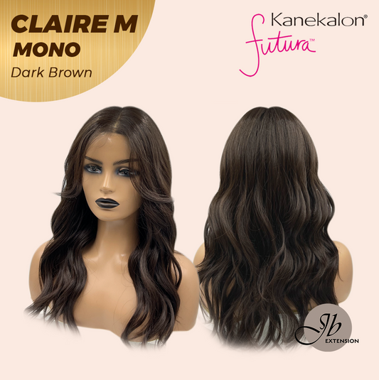 JBEXTENSION CLAIRE MONO DARK BROWN Partial Monofilament Wig 22 Inches Dark Brown Partial Mono Lace Glueless Wig CLAIRE MONO DARK BROWN【BENDY EAR TABS】