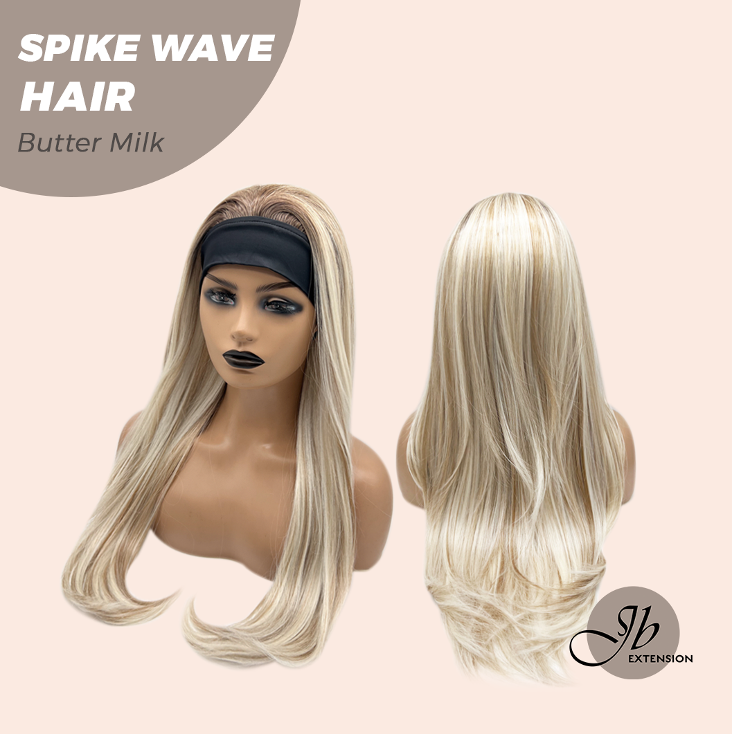JBEXTENSION 24 Inches Long Wave Butter Milk Headband Wig SPIKE WAVE - BUTTER MILK