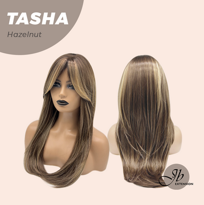 JBEXTENSION 24 Inches Wolf Cut Hazelnut Women Wig with Bangs TASHA HAZELNUT