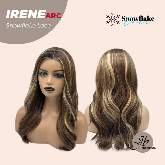[FINAL SALE] JBEXTENSION 20 Inches Caramel Blonde Highlight Pre-Cut Arc Snowflake Lace Frontlace Glueless Wig IRENE SNOWFLAKE【BENDY EAR TABS】