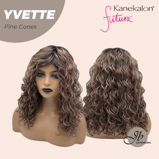 [FINAL SALE] JBEXTENSION 14 Inches Extra Curly Pine Cones Wig Women Fashion Full Machine Wig YVETTE PINE CONES【PLUS PERMATEASE】【BENDY EAR TABS】