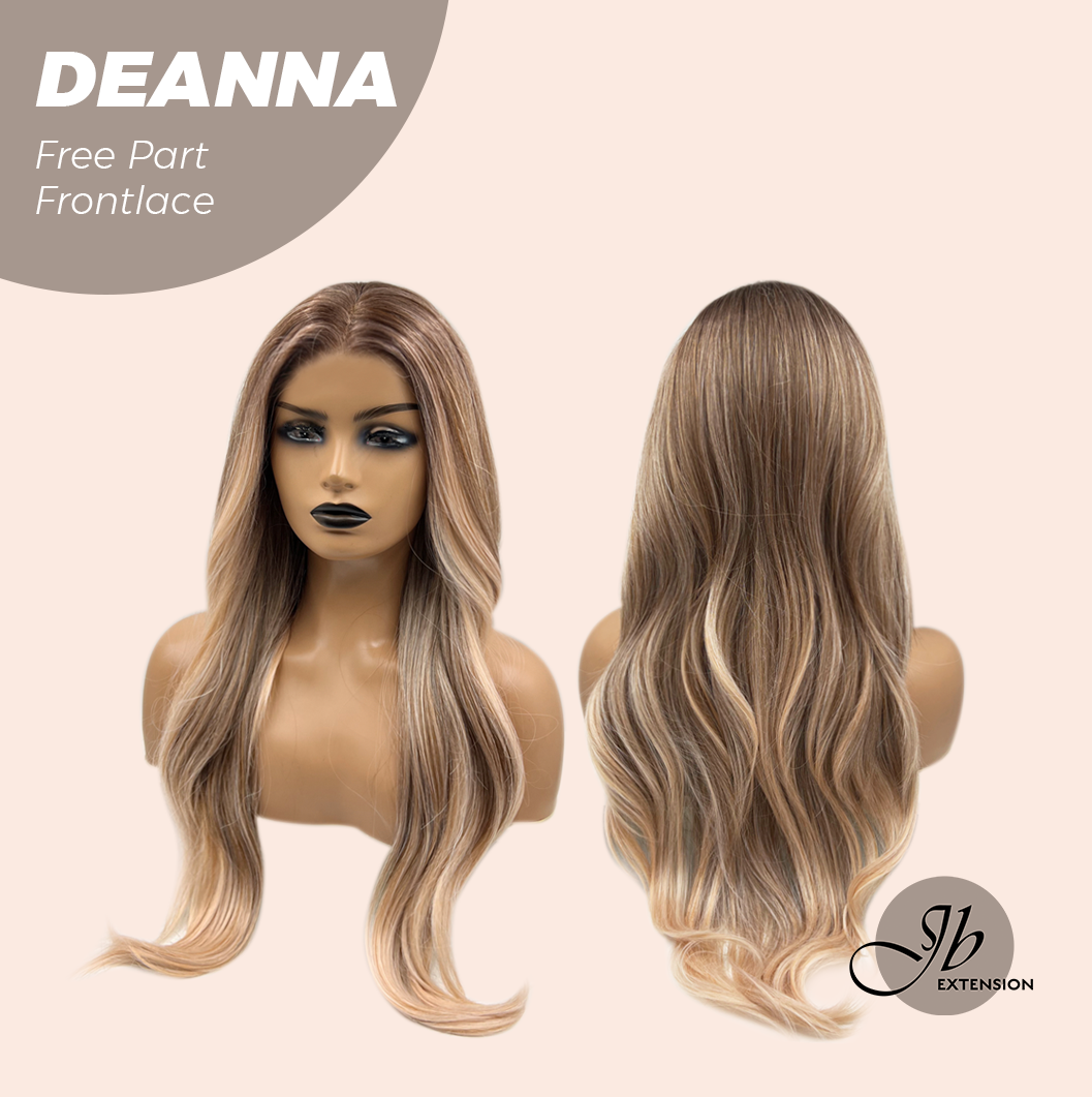 Nichole's Selection - 28 Inches Apricot Free Part Frontlace Glueless Wig DEANNA FREE PART