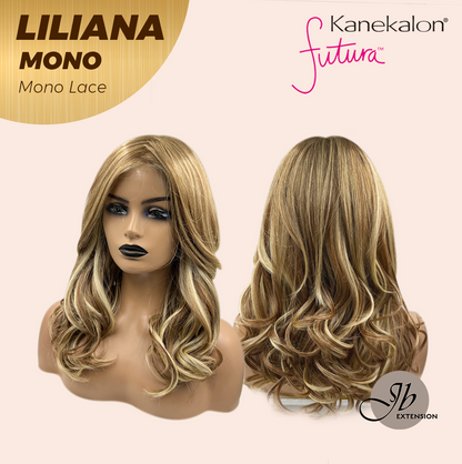 [FINAL SALE] JBEXTENSION LILIANA MONO Full Monofilament Handmade Full Lace Full Hand Tied Wig 18 Inches Honey Blonde Mono Lace Handmade Futura Fiber Wig Glueless Wig LILIANA MONO【BENDY EAR TABS】