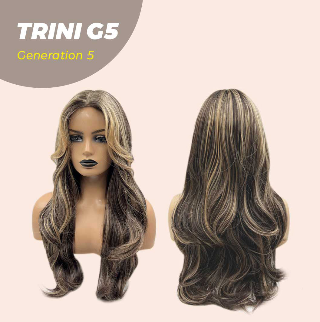 [FINAL SALE] JBEXTENSION GENERATION FIVE 24 Inches Dark Brown With Highlight Women Wig TRINI G5