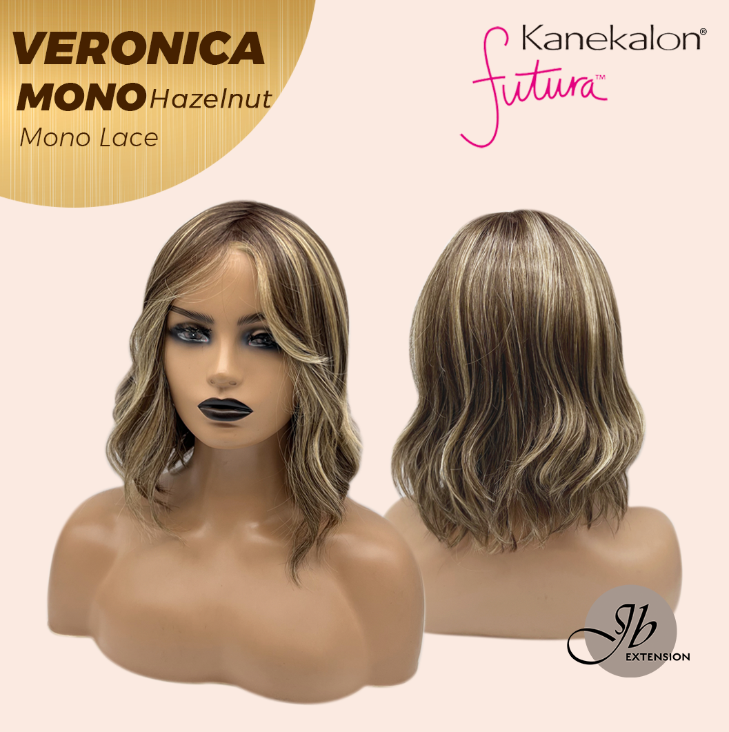 JBEXTENSION VERONICA MONO HAZELNUT Monofilament Handmade Wig 6X5 Full Monofilament Hand Tied Top Wig 12 Inches Hazelnut Wave Mono Lace Wig With Anti-slip Silicone Strips Glueless Wig VERONICA MONO HAZELNUT【BENDY EAR TABS】