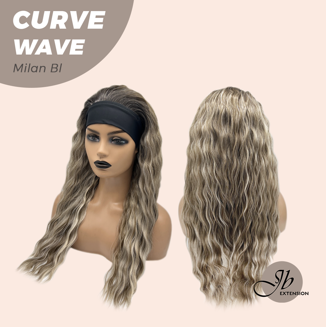 JBEXTENSION 26 Inches Long Wave Milan Blonde Headband Wig CURVE WAVE - MILAN BLONDE
