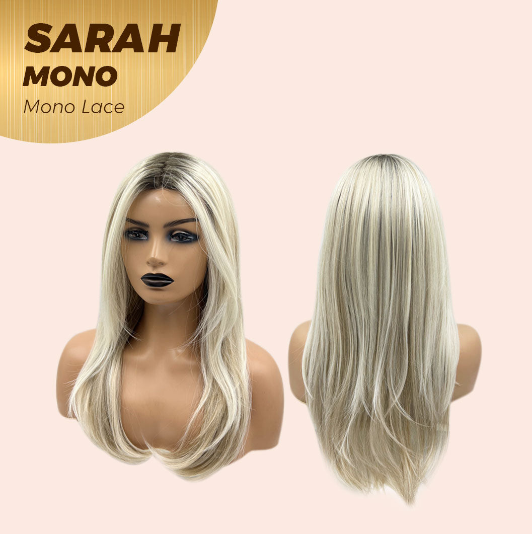 Nichole's Selection - SARAH MONO Monofilament Handmade Wig 6X5 Full Monofilament Hand Tied Top Wig 22 Inches Blonde Color Full Mono Lace Glueless Wig SARAH MONO【BENDY EAR TABS】