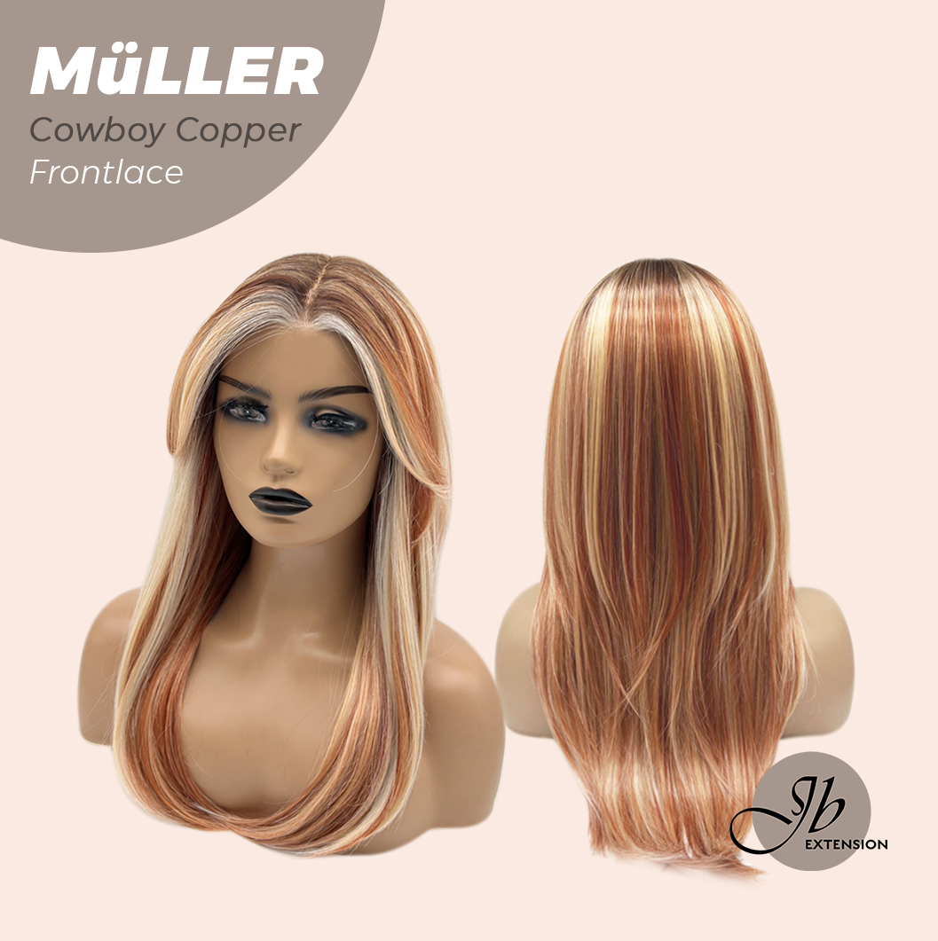 JBEXTENSION 22 Inches Cowboy Copper Pre-Cut Frontlace Glueless Wig MüLLER COWBOY COPPER