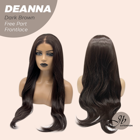 [FINAL SALE] JBEXTENSION 28 Inches Long Dark Brown Curly Pre-Cut Free Part Frontlace Glueless Wig DEANNA DARK BROWN