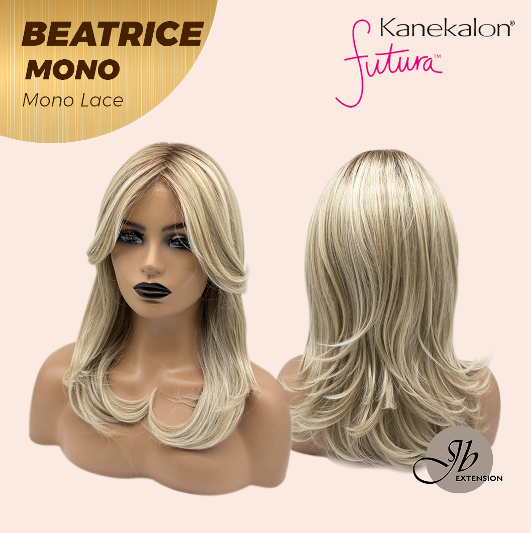 JBEXTENSION BEATRICE MONO Monofilament Handmade Wig 6X5 Full Monofilament Hand Tied Top Wig 17 Inches Golden Blonde Mono Lace Wig Glueless Wig BEATRICE MONO【BENDY EAR TABS】