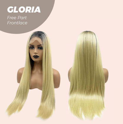 [FINAL SALE] JBEXTENSION 30 Inches Blonde With Dark Root Extra Long Straight Lace Front Wig.Pre Plucked 6*14 HD Transparent Lace Frontal Glueless Wig GLORIA