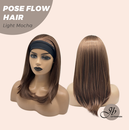 JBEXTENSION 18 Inches Light Mocha Headband Wig POSE FLOW HAIR - LIGHT MOCHA