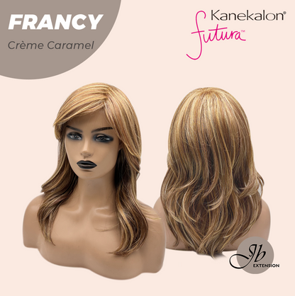 [FINAL SALE] JBEXTENSION 18 Inches Crème Caramel Women Fashion Full Machine Wig FRANCY CRèME CARAMEL【PLUS PERMATEASE】【BENDY EAR TABS】