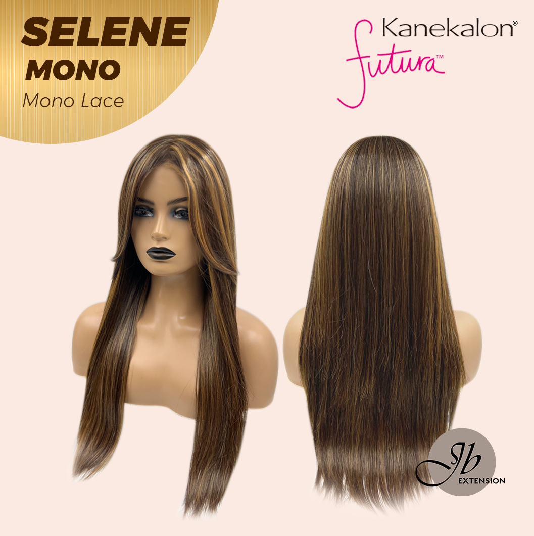JBEXTENSION SELENE MONO Monofilament Handmade Wig 6X5 Full Monofilament Hand Tied Top Wig 25 Inches Caramel Mono Lace Wig With Anti-slip Silicone Strips Glueless Wig SELENE MONO- CARAMEL【BENDY EAR TABS】