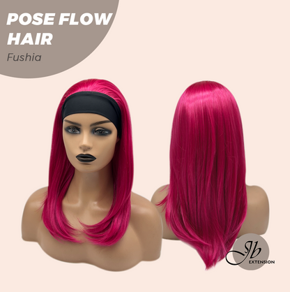 [FINAL SALE] JBEXTENSION 18 Inches Fushia Headband Wig POSE FLOW HAIR - FUSHIA