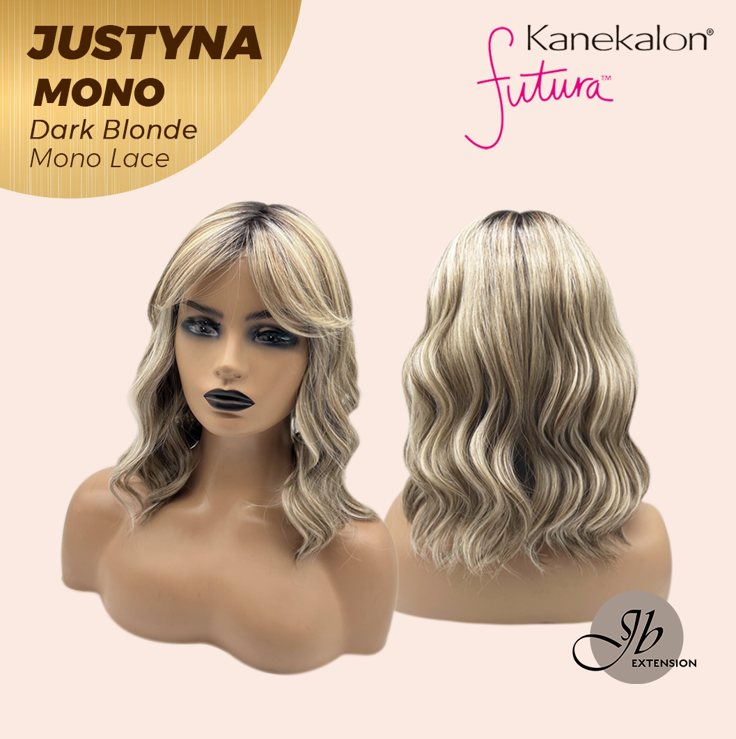 JBEXTENSION JUSTYNA MONO Monofilament Handmade Wig 6X5 Full Monofilament Hand Tied Top Wig 13 Inches Dark Blonde Mono Lace Wig with Anti-slip Silicone Strips Glueless Wig JUSTYNA MONO - DARK BLONDE【BENDY EAR TABS】
