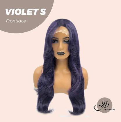 [FINAL SALE] JBEXTENSION 26 Inches Dark Purple Color Long Curly Frontlace Glueless Wig VIOLET S