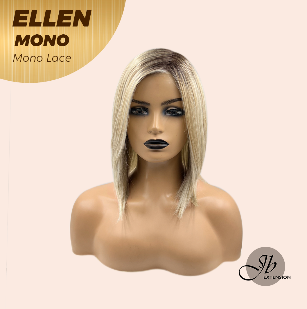 HOT OF SEASON -  ELLEN MONO Full Monofilament Handmade Full Lace Full Hand Tied Wig 12 Inches Blonde Mono Lace Handmade Futura Fiber Wig Glueless Wig ELLEN MONO【BENDY EAR TABS】