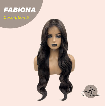 JBEXTENSION GENERATION FIVE 28 Inches Tea Black Darkest Brown Curly Wig FABIONA