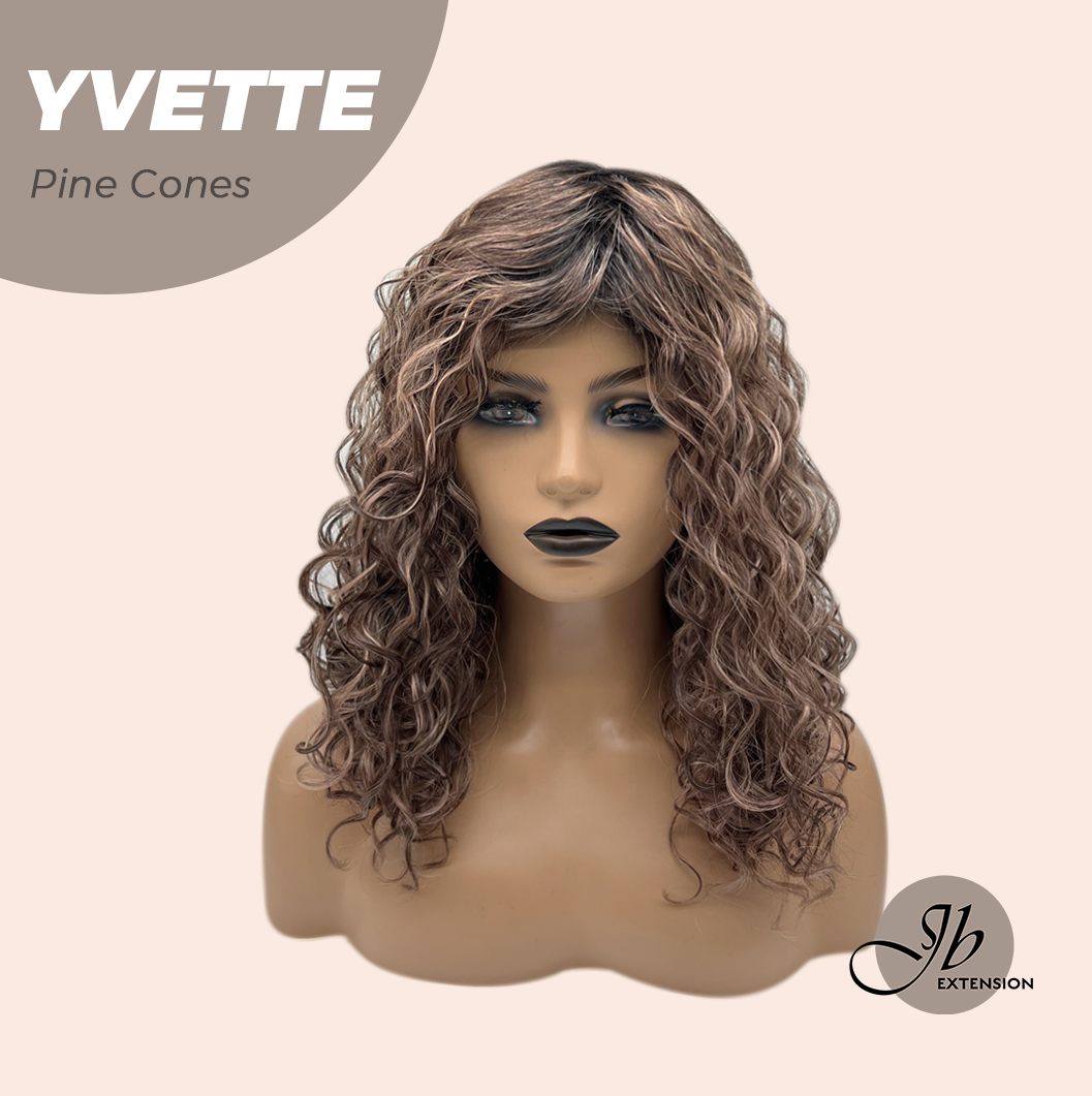 [FINAL SALE] JBEXTENSION 14 Inches Extra Curly Pine Cones Wig Women Fashion Full Machine Wig YVETTE PINE CONES【PLUS PERMATEASE】【BENDY EAR TABS】