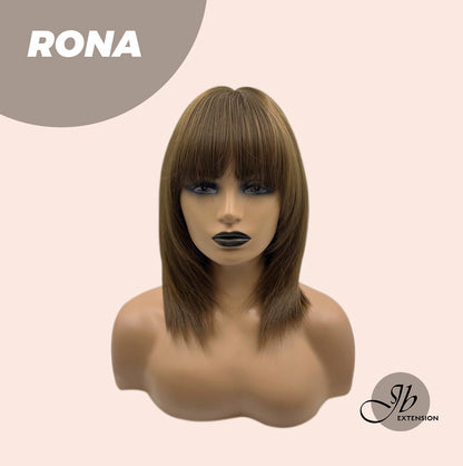 JBEXTENSION 14 Inches Brown Wig With Bangs RONA