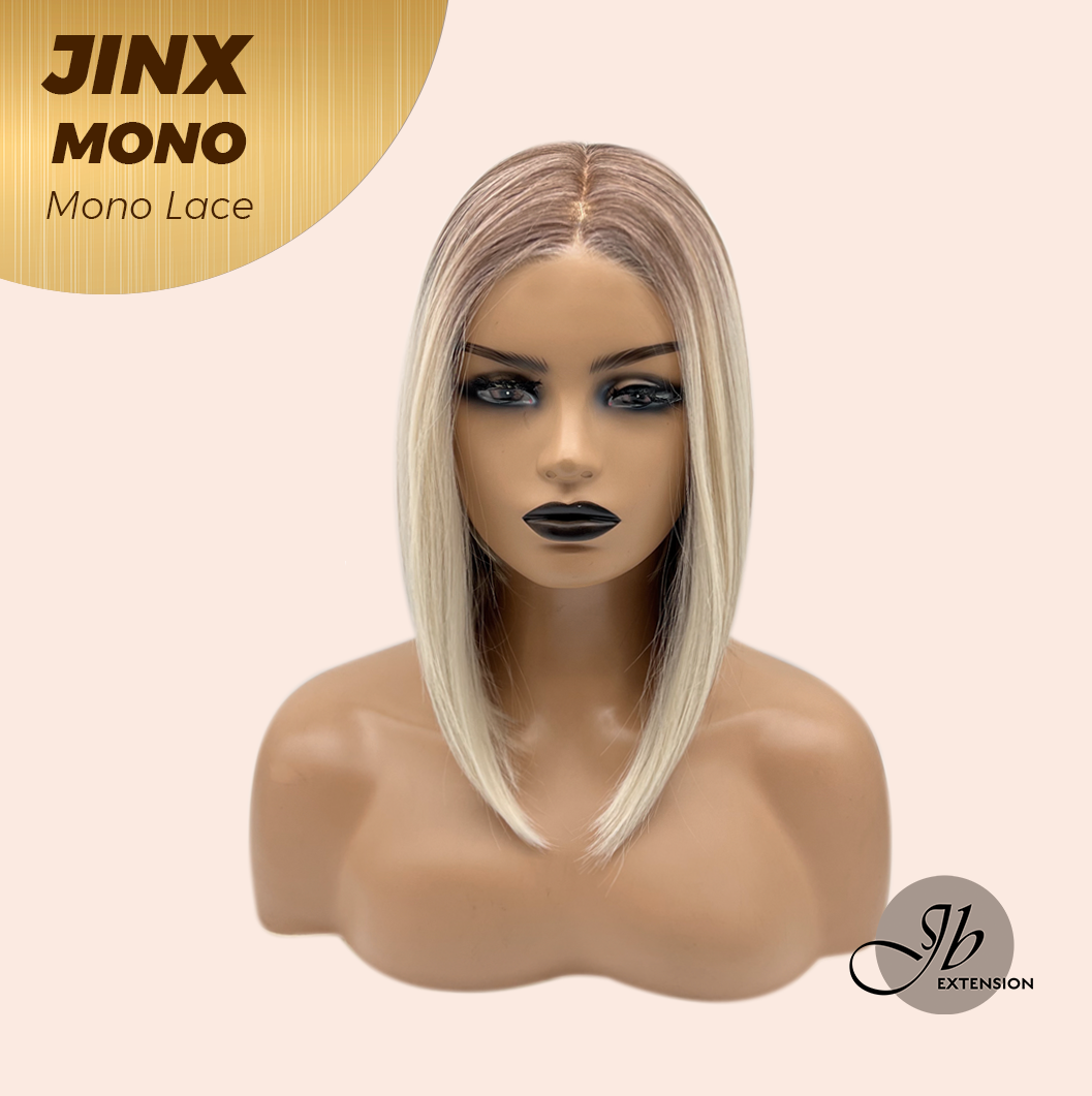 [FINAL SALE] JBEXTENSION JINX MONO Monofilament Handmade Wig 6X5 Full Monofilament Hand Tied Top Wig 12 Inches Blonde Mono Lace Wig With Anti-slip Silicone Strips Glueless Wig JINX MONO【BENDY EAR TABS】