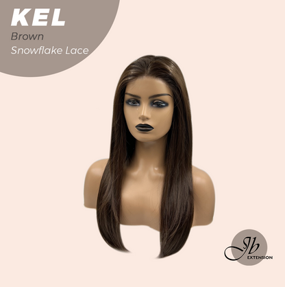 Nichole's Selection - 22 Inches Brown Pre-Cut Snowflake Lace Frontlace Glueless Wig KEL BROWN【PERMATEASE】【BENDY EAR TABS】